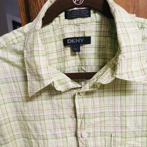 DKNY Button Down Avocado Color Men’s Large